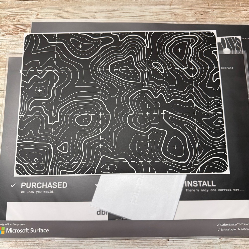 dbrand Laptop Skin Area 51 Black Topographic Microsoft Surface Laptop 7 13.8"
